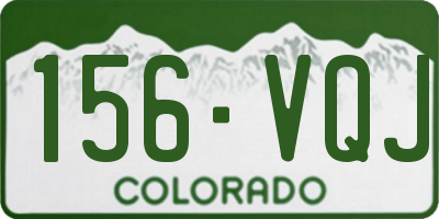 CO license plate 156VQJ