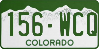 CO license plate 156WCQ