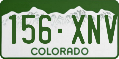 CO license plate 156XNV