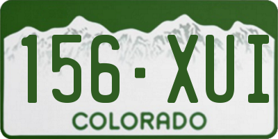 CO license plate 156XUI