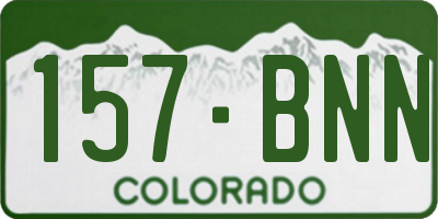 CO license plate 157BNN