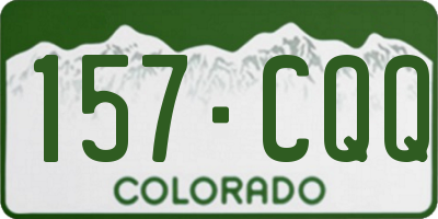 CO license plate 157CQQ