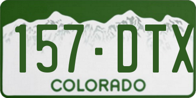 CO license plate 157DTX