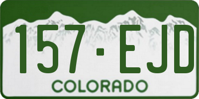 CO license plate 157EJD