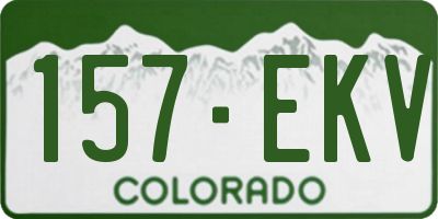 CO license plate 157EKV
