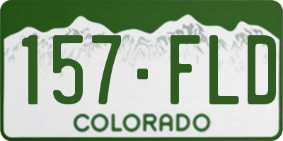 CO license plate 157FLD