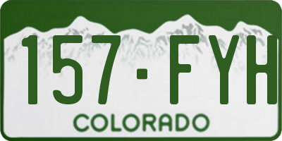CO license plate 157FYH