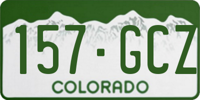 CO license plate 157GCZ