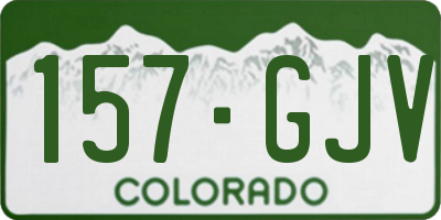 CO license plate 157GJV