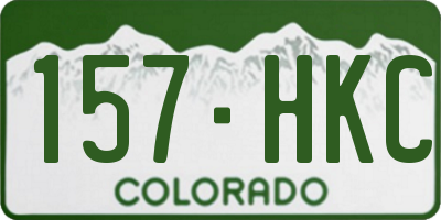CO license plate 157HKC