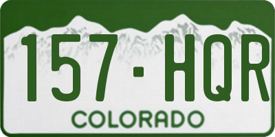 CO license plate 157HQR