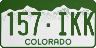 CO license plate 157IKK