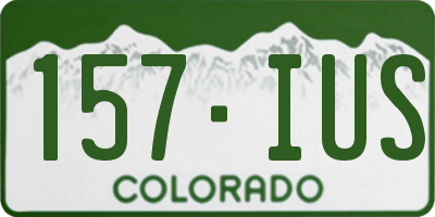 CO license plate 157IUS