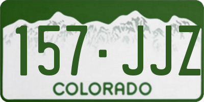 CO license plate 157JJZ