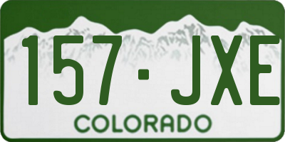CO license plate 157JXE