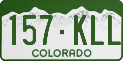 CO license plate 157KLL