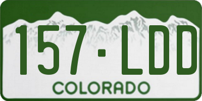 CO license plate 157LDD