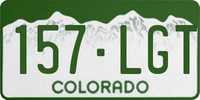 CO license plate 157LGT