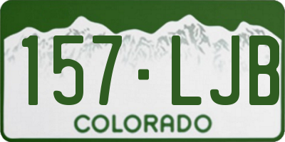CO license plate 157LJB