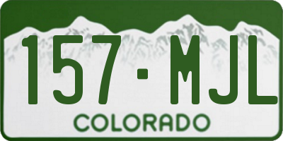 CO license plate 157MJL