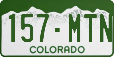 CO license plate 157MTN
