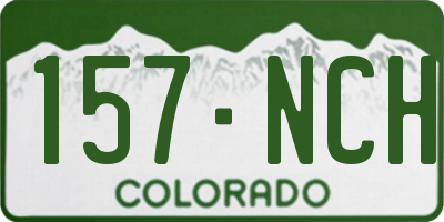 CO license plate 157NCH