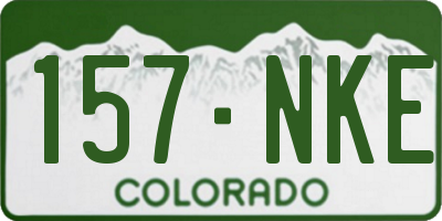 CO license plate 157NKE