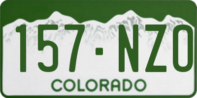 CO license plate 157NZO