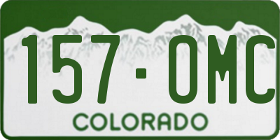 CO license plate 157OMC