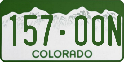 CO license plate 157OON