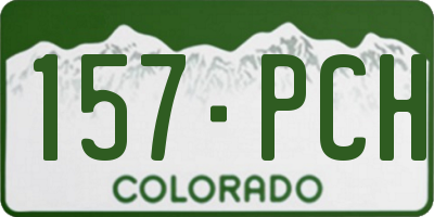CO license plate 157PCH