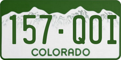 CO license plate 157QOI