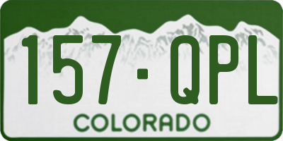 CO license plate 157QPL