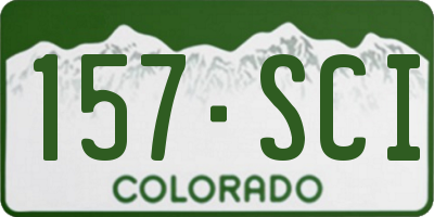 CO license plate 157SCI