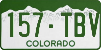 CO license plate 157TBV