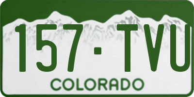 CO license plate 157TVU