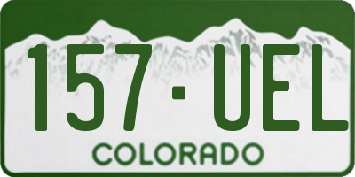 CO license plate 157UEL