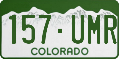 CO license plate 157UMR