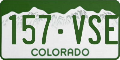 CO license plate 157VSE