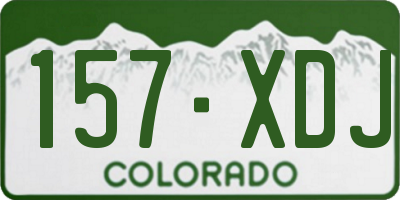 CO license plate 157XDJ