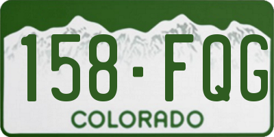 CO license plate 158FQG