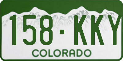 CO license plate 158KKY