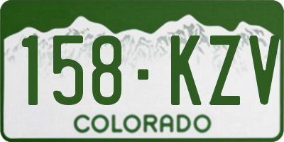 CO license plate 158KZV