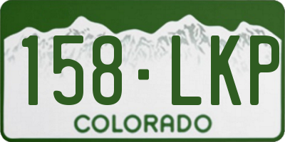 CO license plate 158LKP