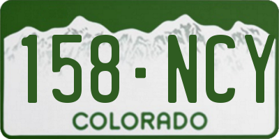 CO license plate 158NCY