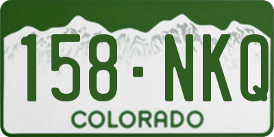 CO license plate 158NKQ
