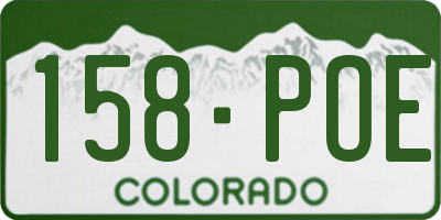 CO license plate 158POE