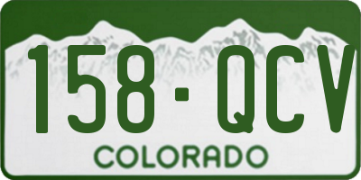 CO license plate 158QCV