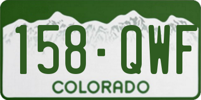 CO license plate 158QWF