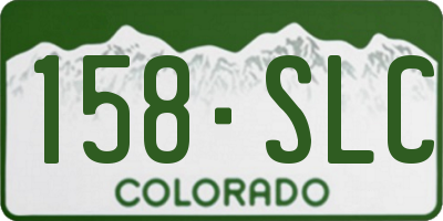 CO license plate 158SLC